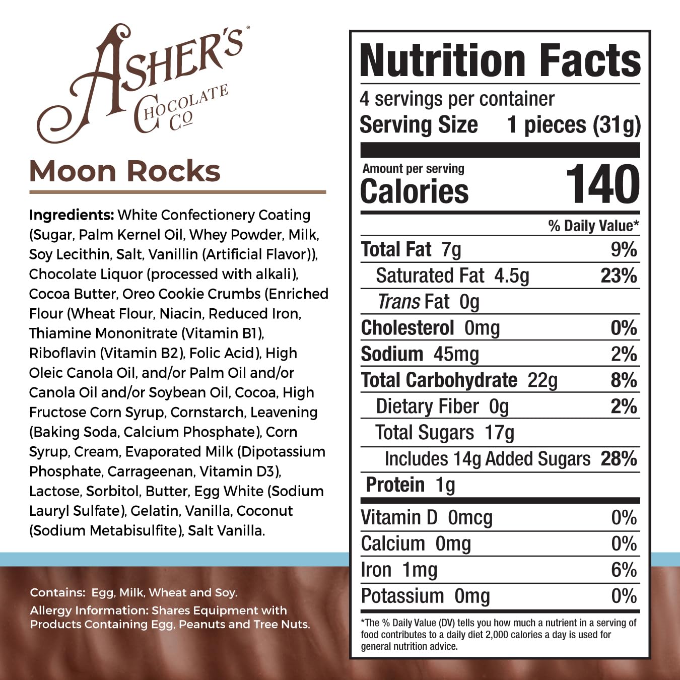 Asher's Chocolate Moon Rocks, Dark Chocolate Mixed with Caramel & Marshmallow, White Confectionery and Cookie Crumbs, Amazing Flavor, Small Batches