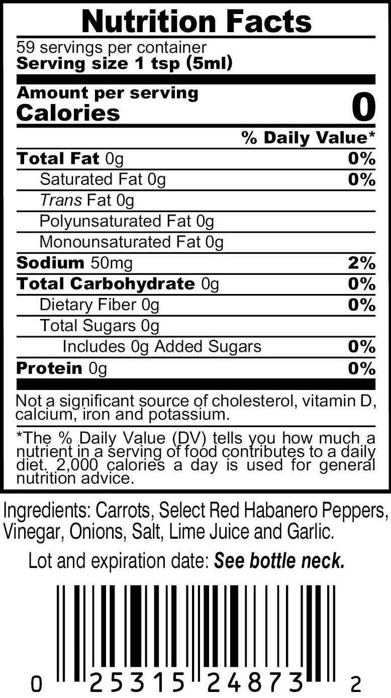Marie Sharp's Hot Habanero Pepper Sauce, 10 oz - Authentic Belizean Hot Sauce with Fresh Red Habanero Peppers (Pack of 2)