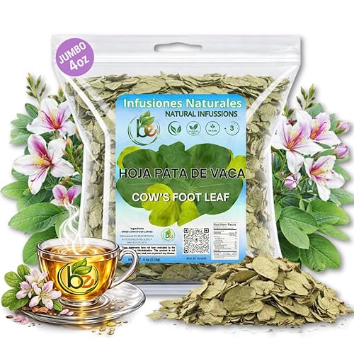 Pata de Vaca Herbal Tea 4 oz (113g) - 100% Natural Cow's Foot Leaves (Bauhinia forficata) - Traditional Loose Leaf Tea from Mexico - Caffeine-Free
