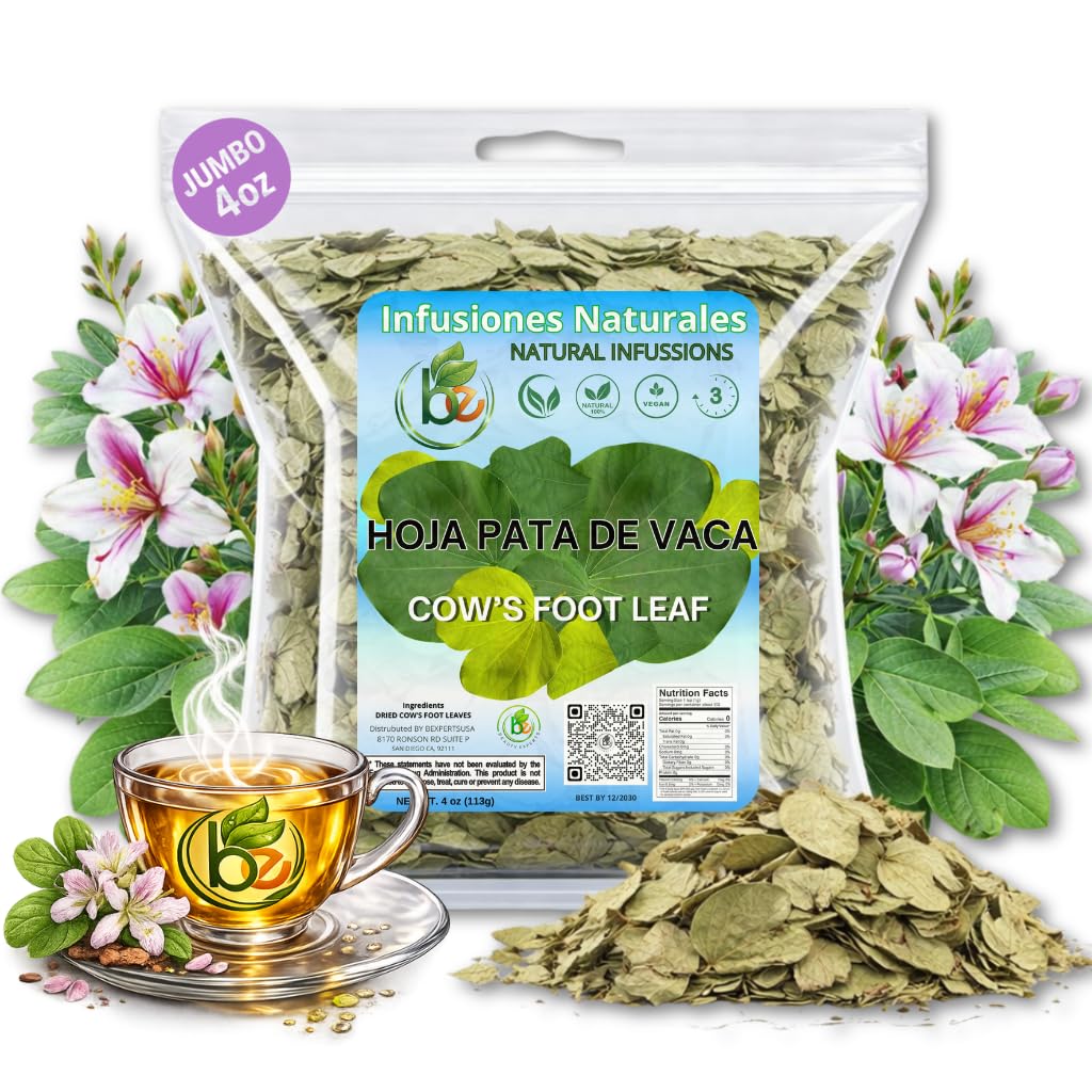 Pata de Vaca Herbal Tea 4 oz (113g) - 100% Natural Cow's Foot Leaves (Bauhinia forficata) - Traditional Loose Leaf Tea from Mexico - Caffeine-Free