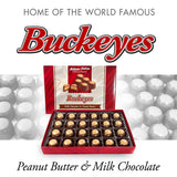 Anthony-Thomas, Peanut Butter & Milk Chocolate Buckeyes in Ohio State Buckeyes Box, Deliciously Delightful Snacks (60 Count)