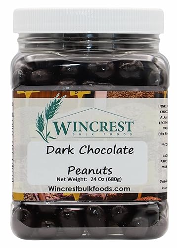 Chocolate Covered Peanuts - 1.25 Lb Tub (Dark Chocolate)