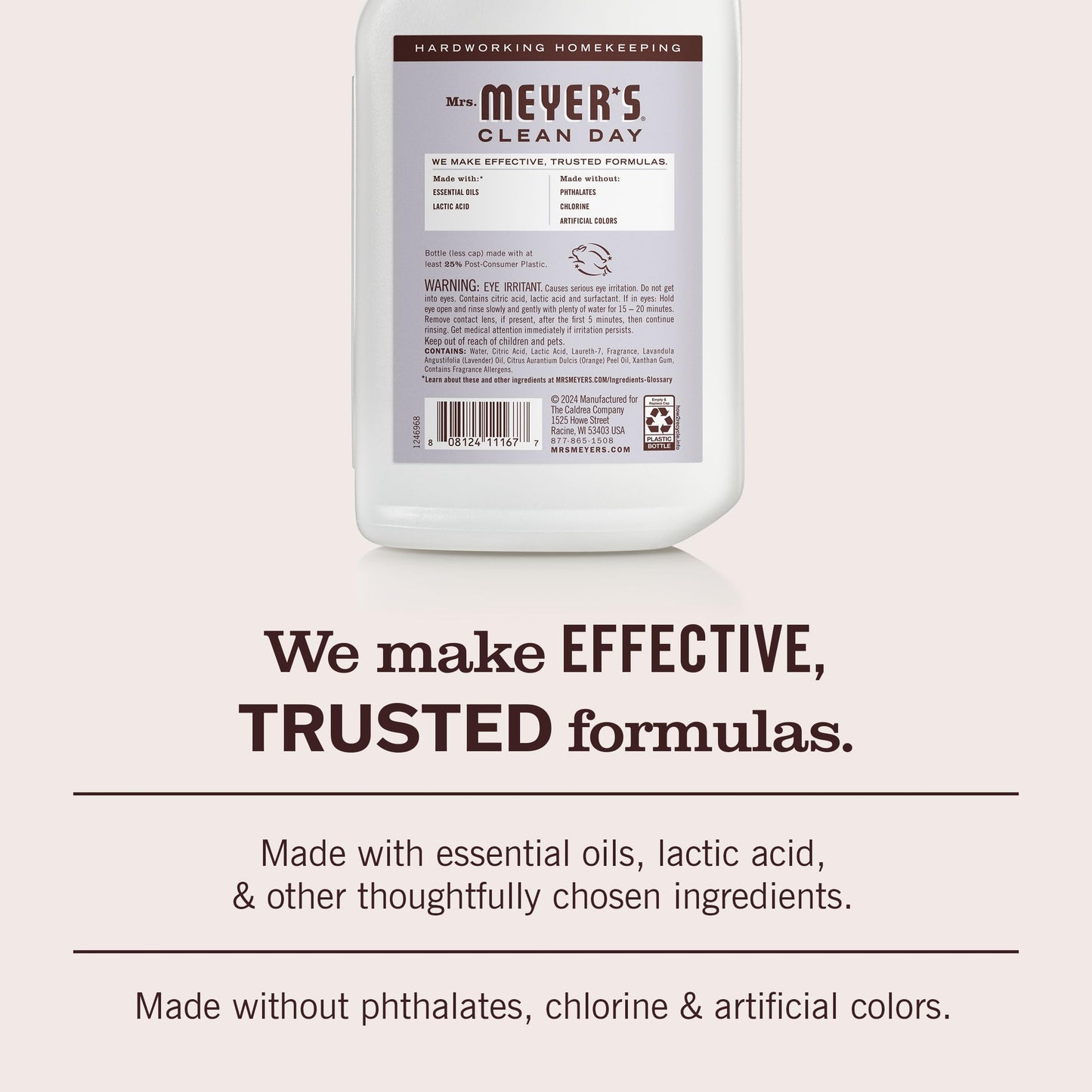 MRS. MEYER'S CLEAN DAY Liquid Toilet Bowl Cleaner, Stain Removing, Lavender, 24 oz
