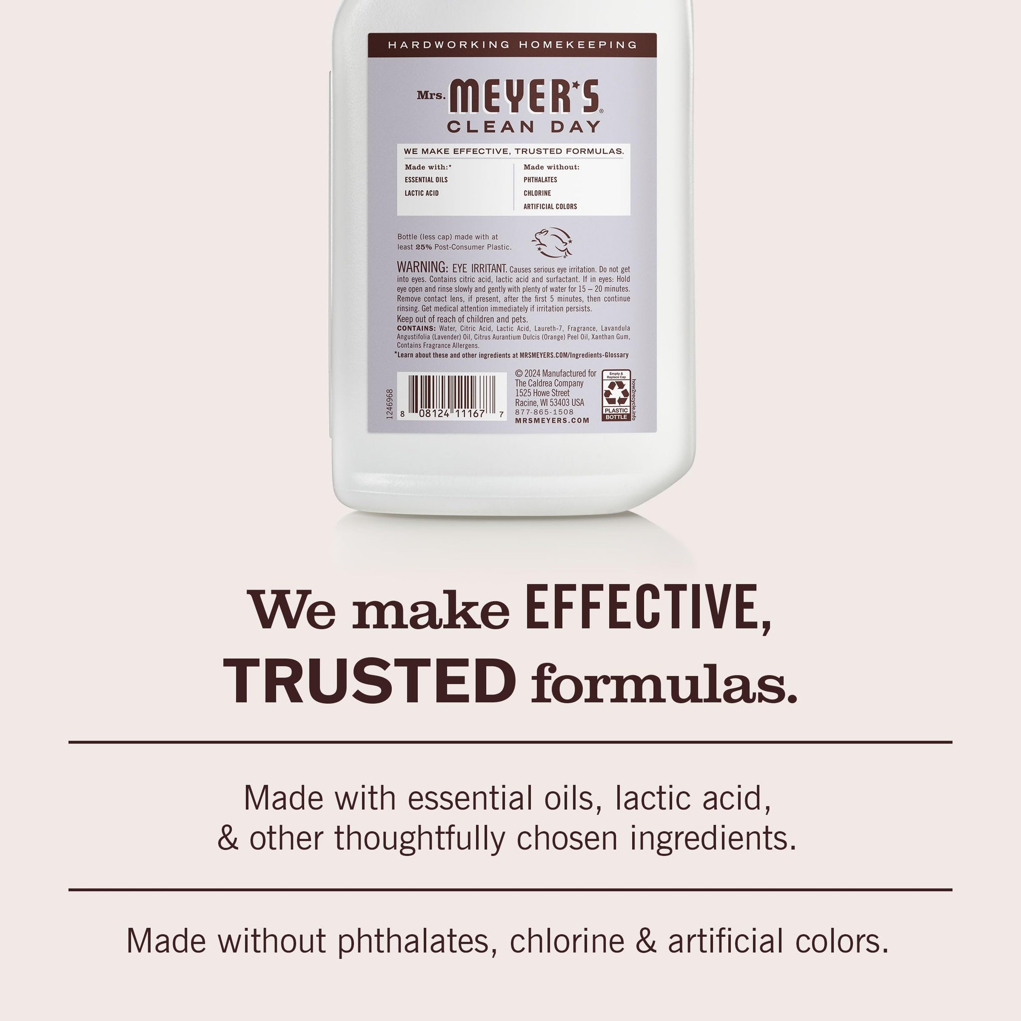 MRS. MEYER'S CLEAN DAY Liquid Toilet Bowl Cleaner, Stain Removing, Lavender, 24 oz