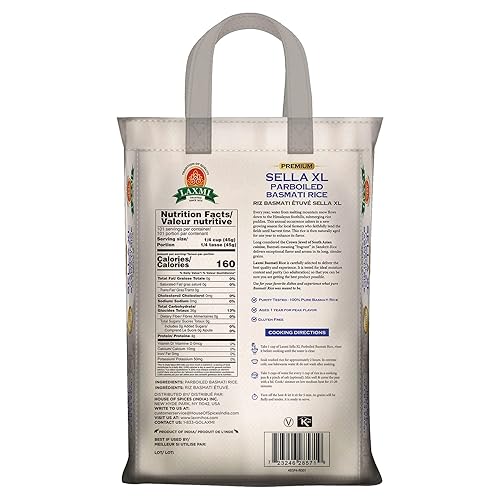 LAXMI SELLA PARBOILED BASMATI RICE 10 LB (NONGMO)