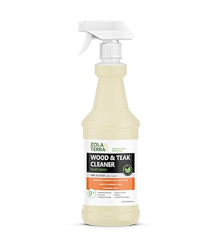 ZolaTerra Teak Wood Cleaner 32 oz Restore, Renew, Refresh Old, Weathered, Gray Teak and Other Woods, Marine Grade for Outdoor Furniture, Decks, Boats