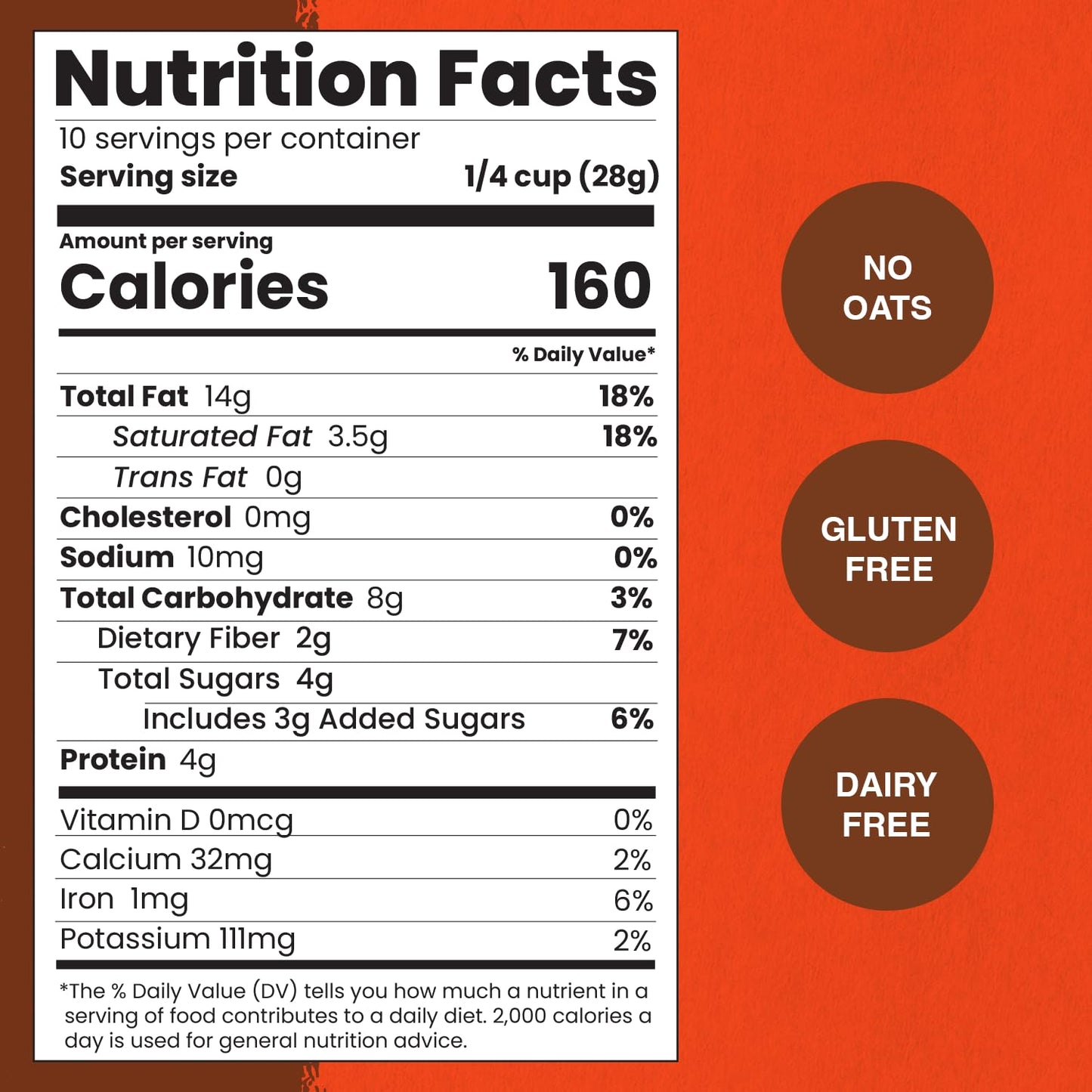 Paleonola Maple Pancake Grain Free Granola, 10 Oz Resealable Bag (Pack of 1) - Grainless Paleo Granola Blended w/Organic Maple Syrup, Almonds