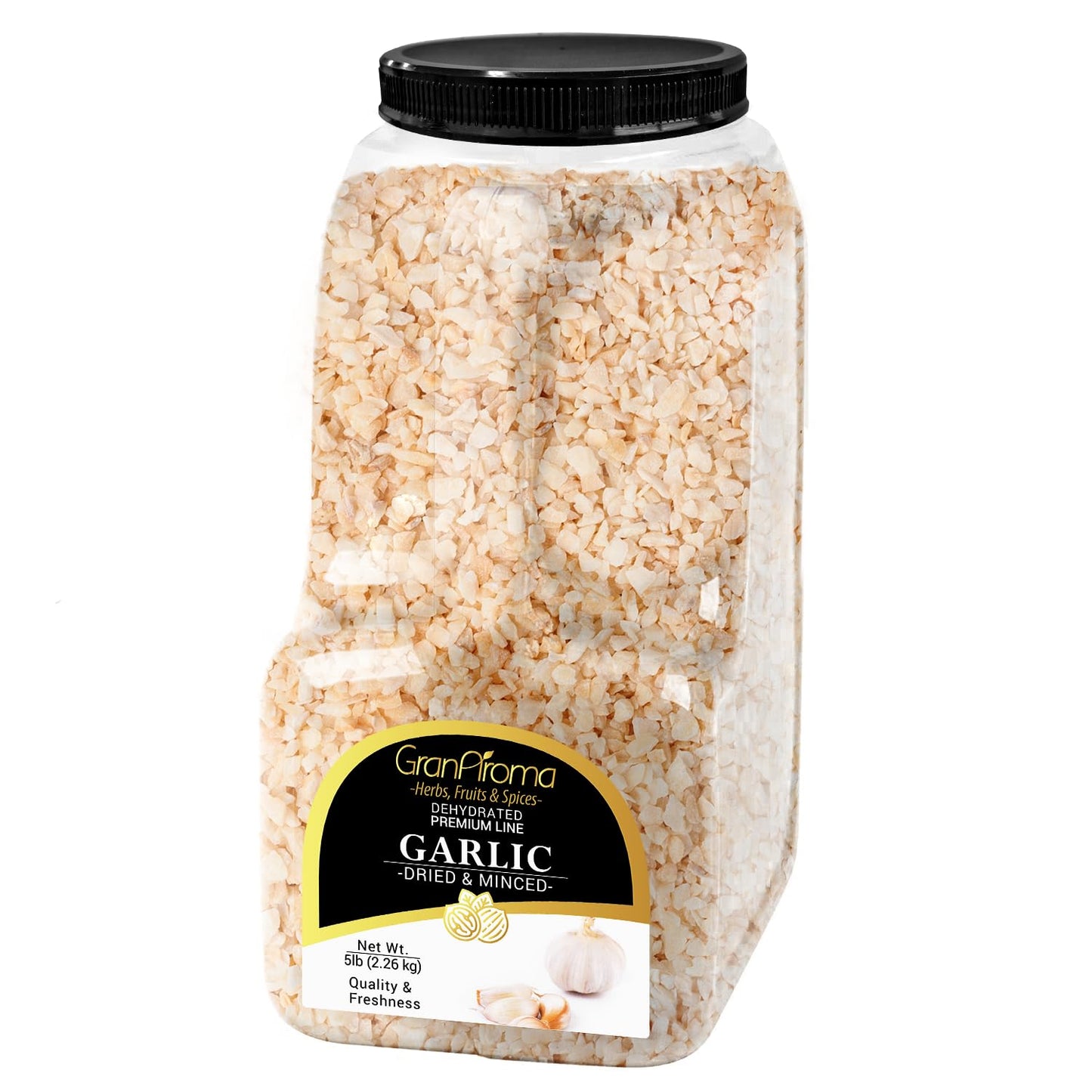 GranAroma Dried & Minced Garlic, 5 lb, Versatile Seasoning, Dehydrated