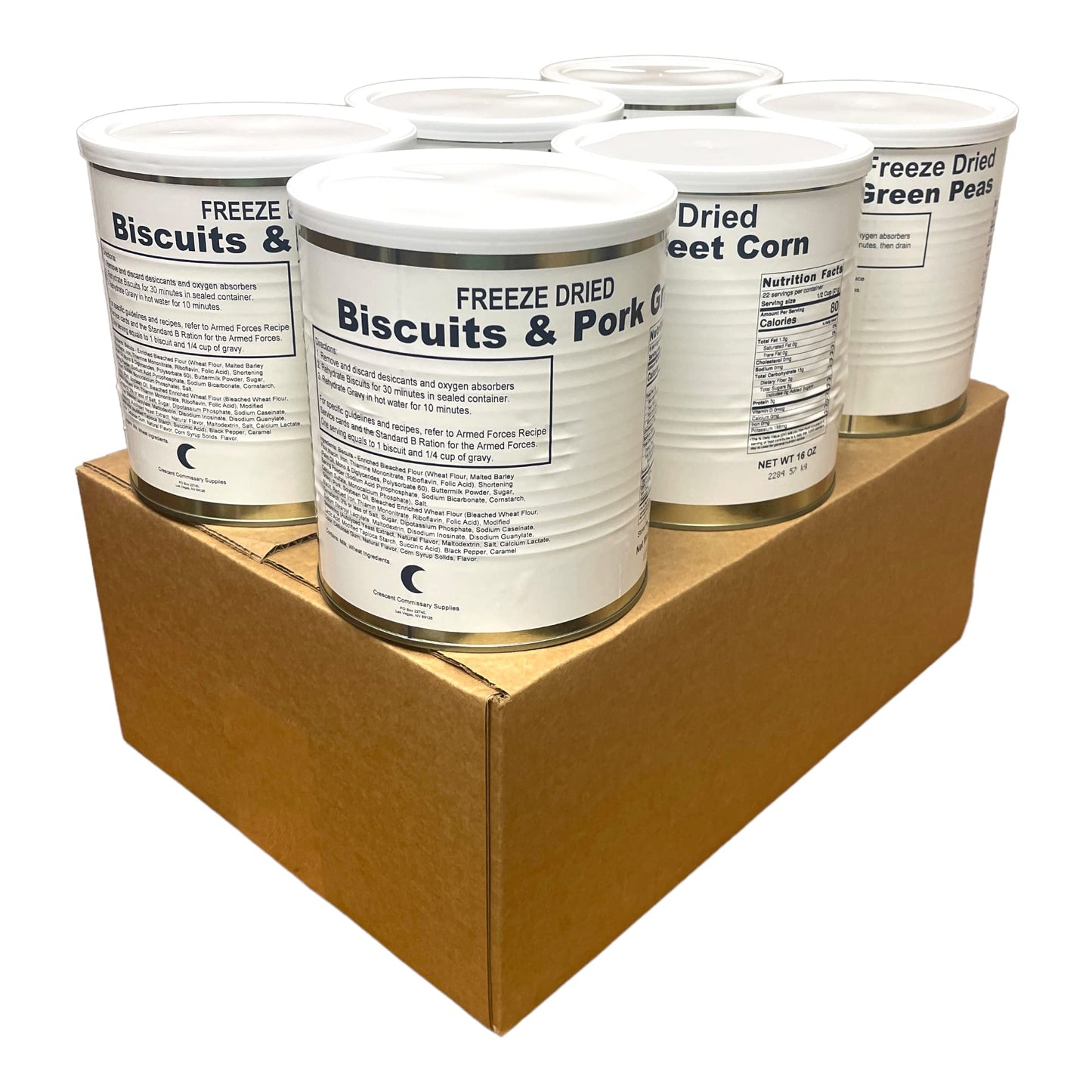Freeze Dried Holiday Variety Long Term Food Storage and Emergency Preparedness Kits |Survival, Hunting & Emergency Food |25+ Year Shelf life | 6 Cans