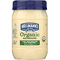 Hellmann's Organic Mayonnaise Original Mayo Creamy Condiment for Sandwiches and Simple Meals Made with Organic Free-Range Eggs 15 oz
