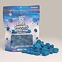 Goso Gummies Sweet Blue Razz Gusher Bombs 6oz Bag Sweet Blue Raspberry Filled Candy