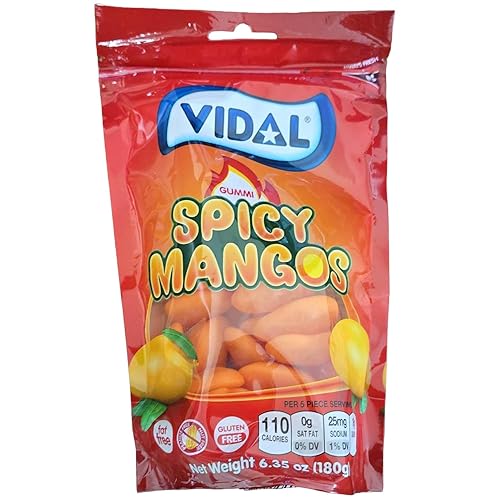 Vidal Gummi Spicy Mangos, 6.35oz Bag