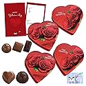 Elmer Chocolates Assorted Heart-Shaped Valentine Gift Boxes, 4 Pack - Milk Chocolate Candy Assortment Made in USA | Includes MAJUU CONNECT Happy