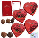Elmer Chocolates Assorted Heart-Shaped Valentine Gift Boxes, 4 Pack - Milk Chocolate Candy Assortment Made in USA | Includes MAJUU CONNECT Happy