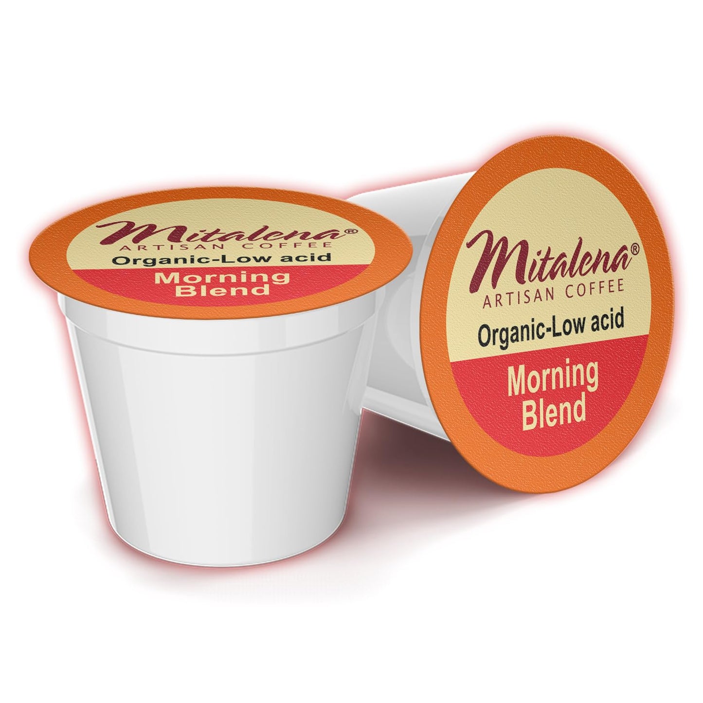 Mitalena Artisan Morning Blend, Low Acid, Medium Roast, Organic Coffee Pods For Keurig K-Cup Maker - 72 K Cups - 100% Arabica Gourmet - Perfect