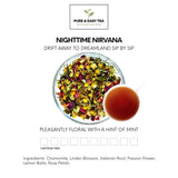Pure And Easy Tea, Nighttime Nirvana, Caffeine-Free Herbal Sleep & Relaxation Tea, Loose Leaf Blend with Chamomile, Lavender & Lemon Balm, Premium