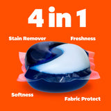 Tide PODS Laundry Detergent Soap with Downy 4-in-1 Stain Remover Freshness Softness Detergent pacs, April Fresh Scent, 57 Count