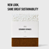 Public Goods Scrubber Sponge | Cleaning & Scrubbing Sponges for Dishes & Kitchen Sink | Natural, Plant-Based Sponges | Pack of 4