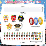 Silkovahamd 5th Grade Graduation Leis 2026 - Graduation Candy Lei Making Kit Class of 2026, 12 Candy Poly Tubing Clear 60 Paper Cards 12 Sheets
