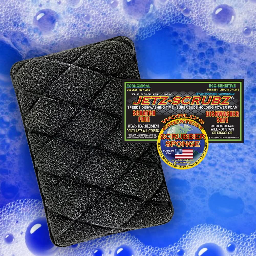 Jetz-Scrubz Trio Kitchen Scrubber Sponges, Set of 3