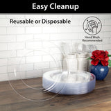 Lillian Tablesettings Premium Quality Heavyweight Plastic Plates China Like. Wedding and Party Dinnerware Plastic Plates 6.25 inc Clear-Value Pack 40