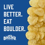Boulder Canyon Kettle Cooked Potato Chips Wavy Cut 5.25 oz. Bag Count -Crunchy Chips Cooked in 100 Great for Lunches or Snacking on the Go, Malt