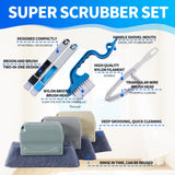 Window Track Cleaner Tool Set, 13 Pcs Magic Window Sill Cleaning Tools Kit with Groove Cleaning Brush for Door Tracks, Tile Lines, Shutter, Car Vents