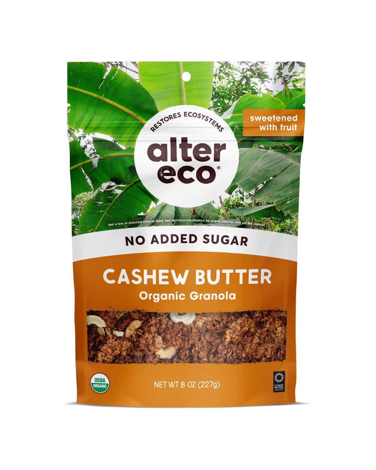 Alter Eco Cashew Butter Granola, Healthy, Organic Breakfast & Snack, Naturally Sweetened with Fruit, Vegan, No Artificial Sugars or Additives