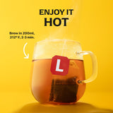 Lipton Lemon Ginger Tea Bags, caffeine free Tea, Refresh Fruit and Herbal Tea, Individually Wrapped, 20 Tea Bags