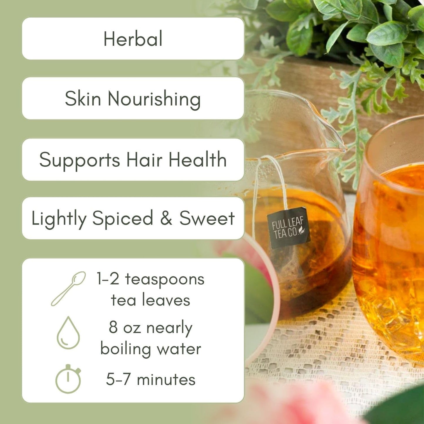 Organic Beauty Me Loose Leaf Tea - 2oz Bag (Approx. 30 Servings) | Full Leaf Tea Co.