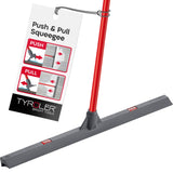 Tyroler Floor Squeegee for Concrete Floors, 24" Heavy Duty Squeegee for Floor, Squeegees Broom for Floors with 55" 4 Part Handle Perfect for Tiles