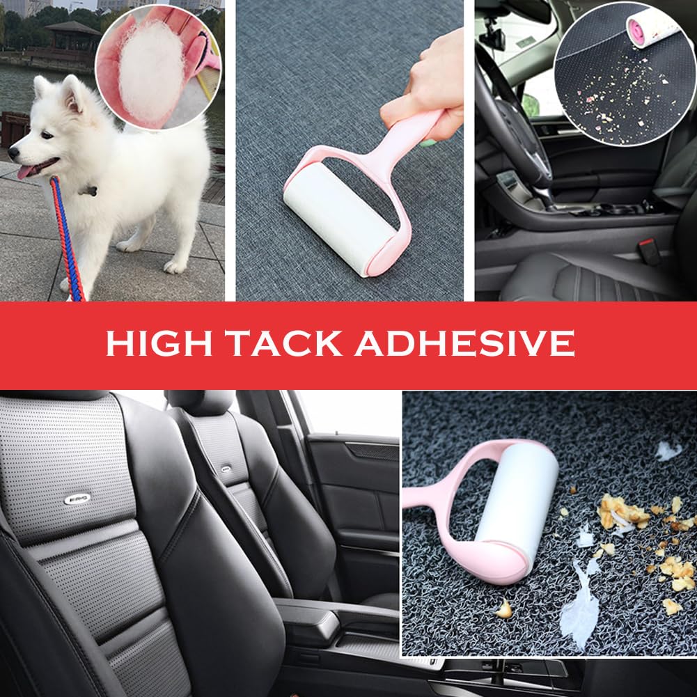 Lint Roller, 9 Refills 540 Sheets,Super Sticky Pet Hair Remover Kit, YQMAJIM Adhesive Lint Brush for Clothes,Carpet,Car Seats,Dust,Dogs,Cats