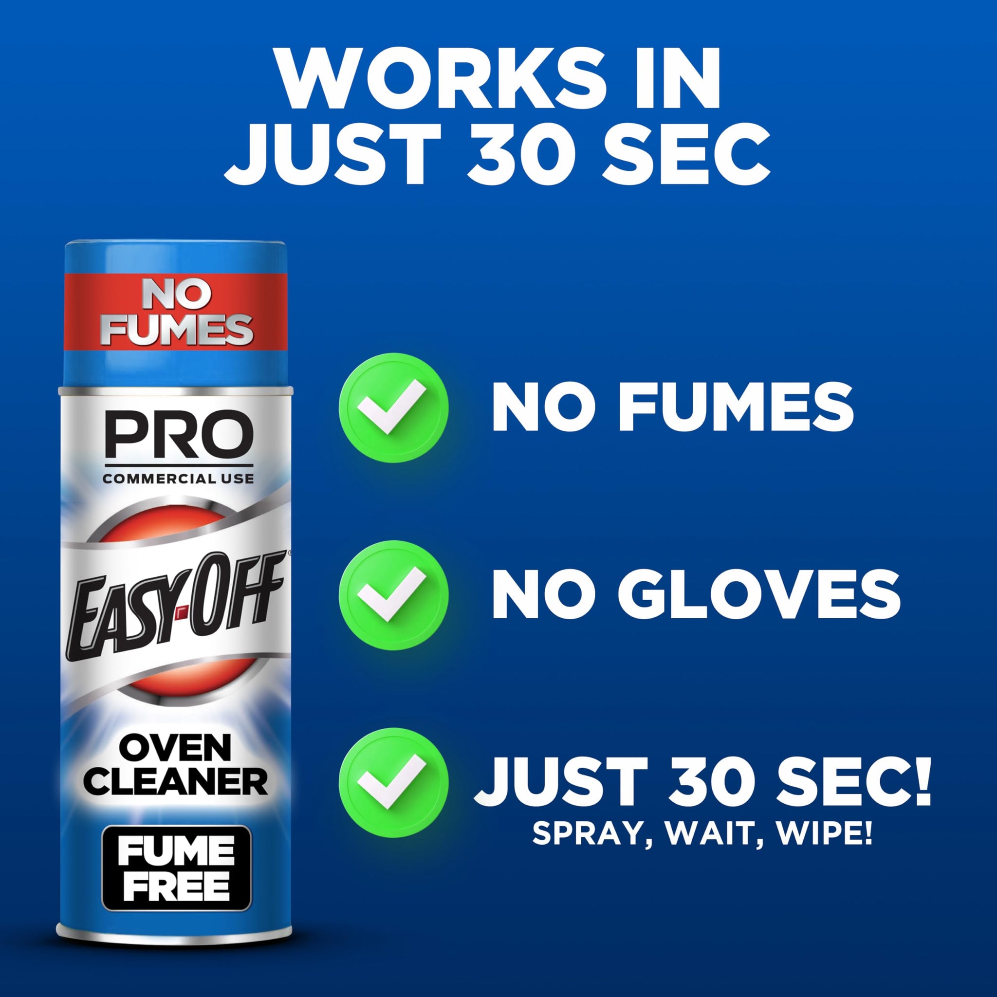 Easy-Off Fume Free PRO size Oven Cleaner Foam, Removes Grease & Burned-On Food, For Ovens, Air Fryers & More 24oz