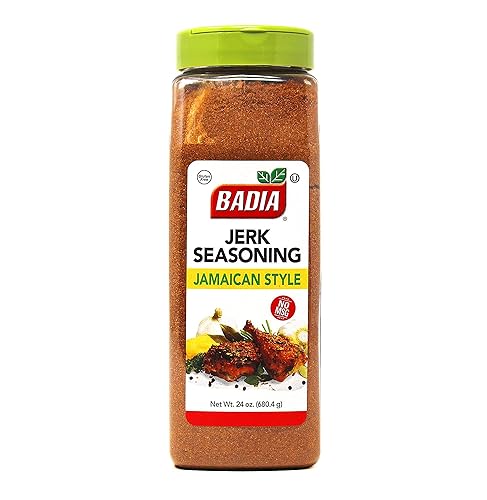 Badia Jerk Seasoning Jamaican Style, 24 oz - Bold, Spicy Caribbean Blend, Dry Rub, Grilling, Chicken, Pork, Seafood, Vegetables, Gluten Free, No MSG