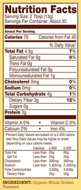Bob's Red Mill Golden Flaxseed Meal, Organic, Gluten Free, Whole Ground, 16 Ounce