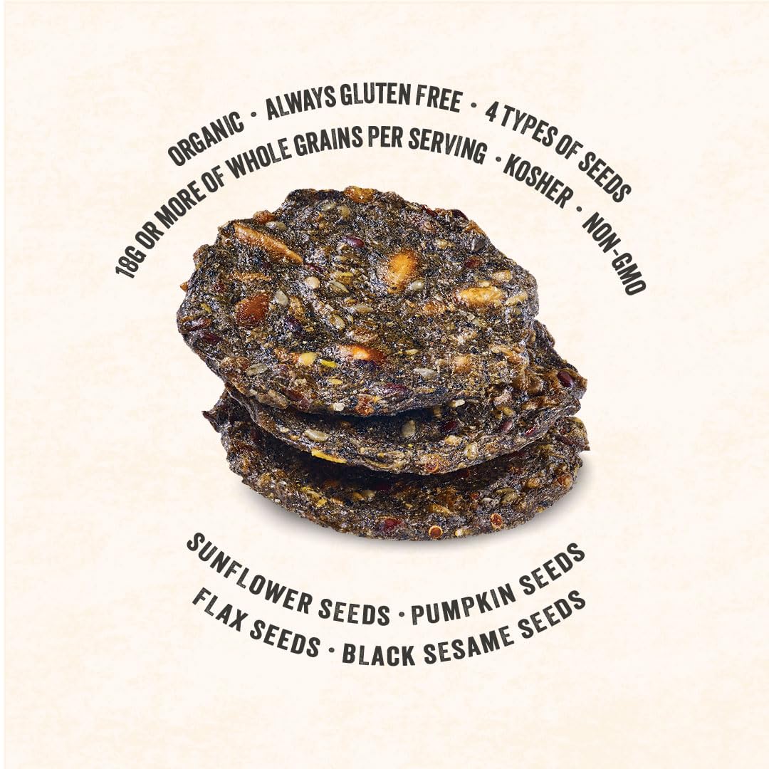 Mary's Gone Crackers Super Seed Crackers, Seaweed & Black Sesame, 4 Ounce (Pack of 1), Organic Plant Based Protein, Gluten Free