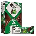 Nugo Slim Dark Chocolate Mint, 18g Vegan Protein, 3g Sugar, 6g Fiber, Low Net Carb, Keto Friendly, Gluten Free, 24 Count