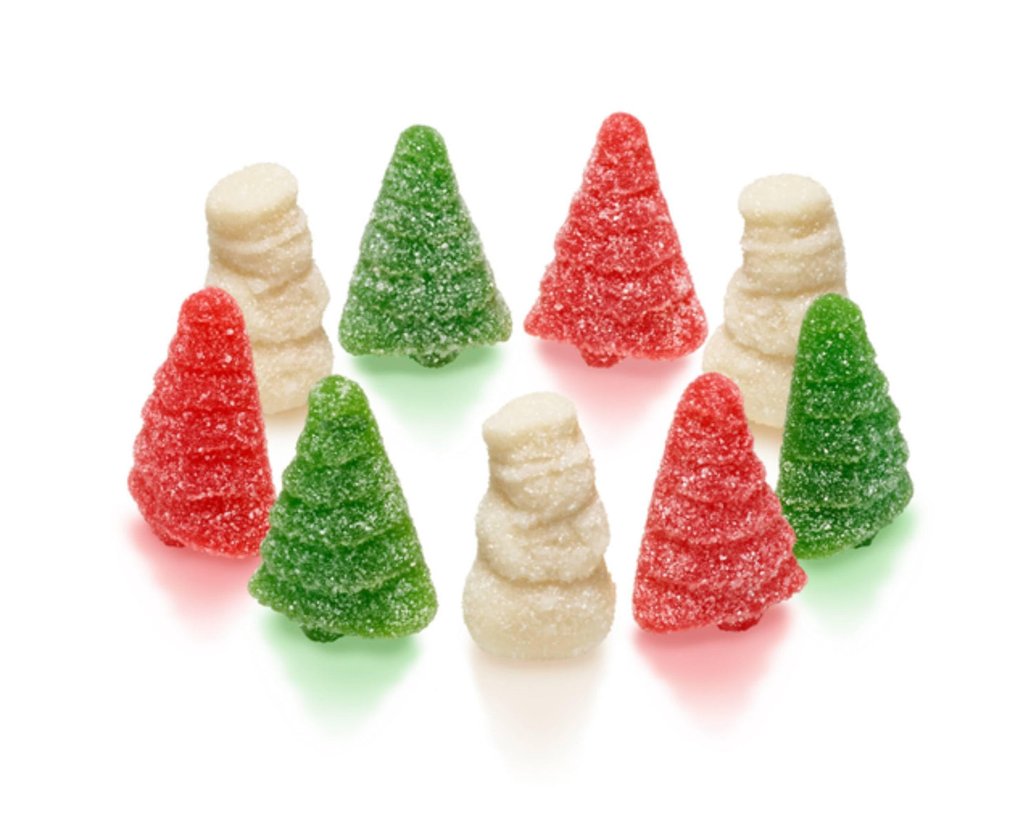 Christmas Shaped Candy - Festive Bells, Santa, Snowmen, and Trees - Jelly Christmas Gummies - Cherry, Lime, and Butterscotch Flavored Holiday Jellies