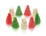 Christmas Shaped Candy - Festive Bells, Santa, Snowmen, and Trees - Jelly Christmas Gummies - Cherry, Lime, and Butterscotch Flavored Holiday Jellies