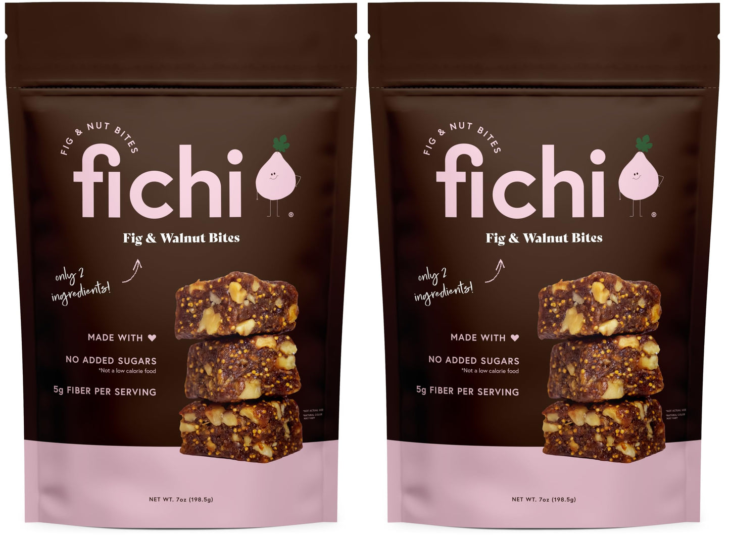 Fichi Fig and Nut Bites, a Wholesome and Delicious Gluten-Free Italian Fruit and Nut Snack (Two Pack, Fig and Walnut)
