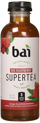 BAI Antioxidant Infusion, Rio Raspberry Tea Liquid Prepared Iced Tea, 18 Fl Oz
