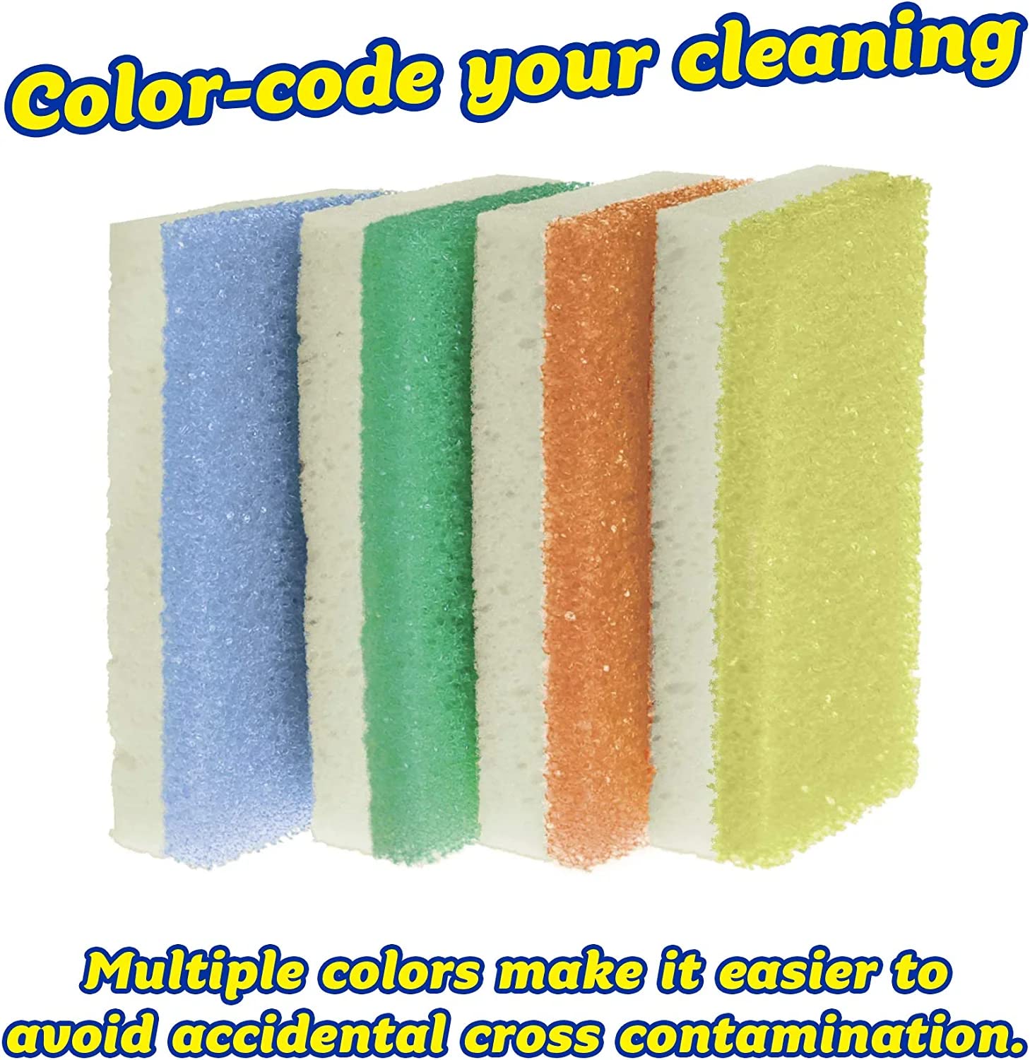 Scrub Daddy Sponge Daddy - Scratch-Free Multipurpose Kitchen & Dish Sponge - BPA Free & Made with Polymer Foam - Stain & Odor Resistant (4 Count)