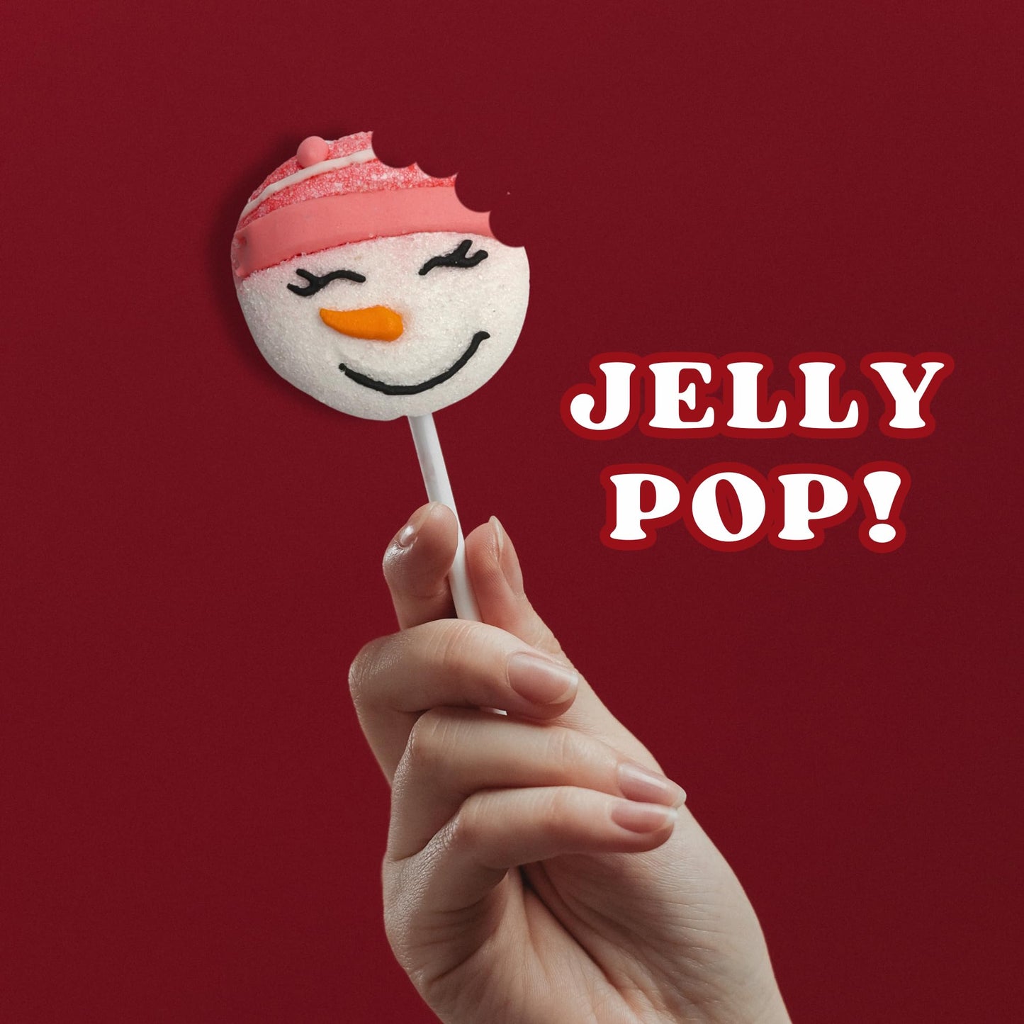 Sweetzo Snowman Jelly Lollipops, Individually Wrapped Gummy Christmas Candy, Holiday Stocking Stuffers (Pack of 12)