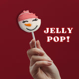 Sweetzo Snowman Jelly Lollipops, Individually Wrapped Gummy Christmas Candy, Holiday Stocking Stuffers (Pack of 12)
