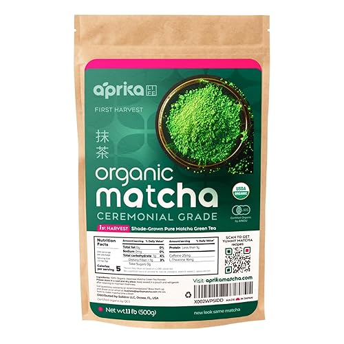 Authentic Japanese Ceremonial Grade Matcha Powder, First Harvest Organic Ceremonial Matcha Green Tea Powder - 1.1lb oz/ 500g - No Sugar Added Matcha