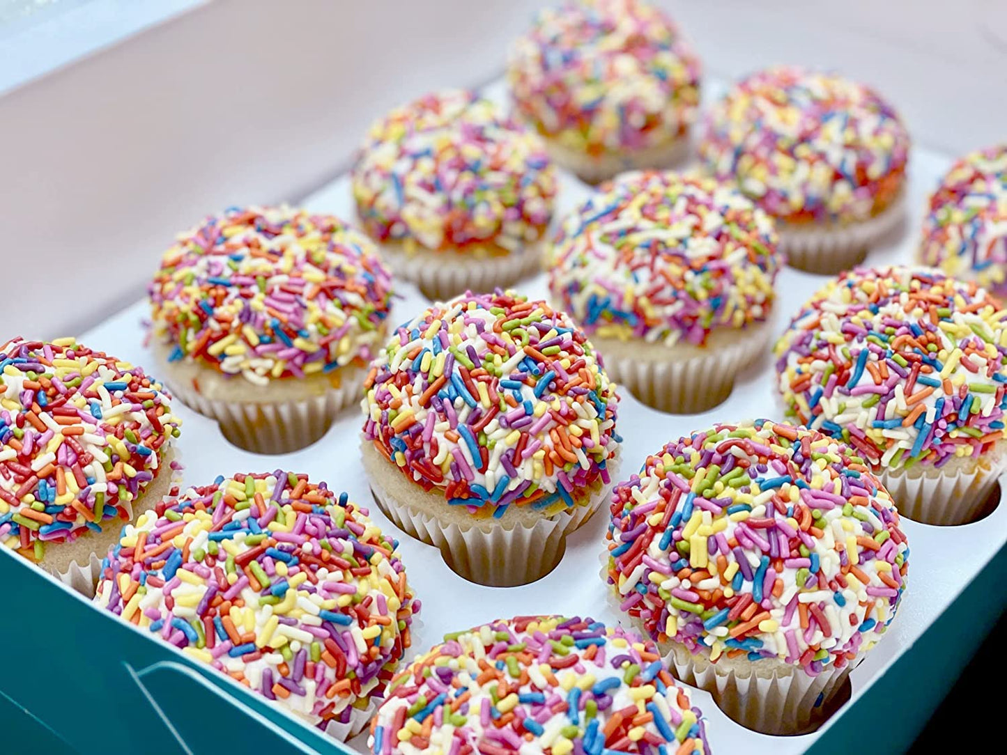 A Great Surprise Dye-Free Rainbow Sprinkles - 1.6 Pounds - Natural Vegan Baking Toppings with No Artificial Dyes or Flavors - Non-GMO Jimmies
