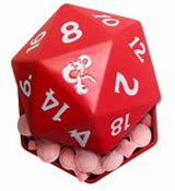 Boston America Dungeon and Dragons D&D DND D20 +1 Potion Sour Candy Collectible Tin - Twelve (12) Tins with Store Display - Sour Cherry Flavor