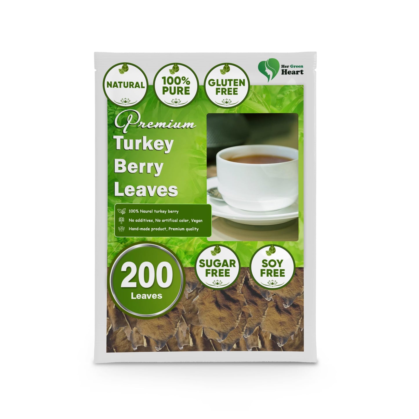 Turkey Berry Leaves - 100% Pure, Dried, Organic Leaves for Cooking, Herbal Use, and Natural Recipes