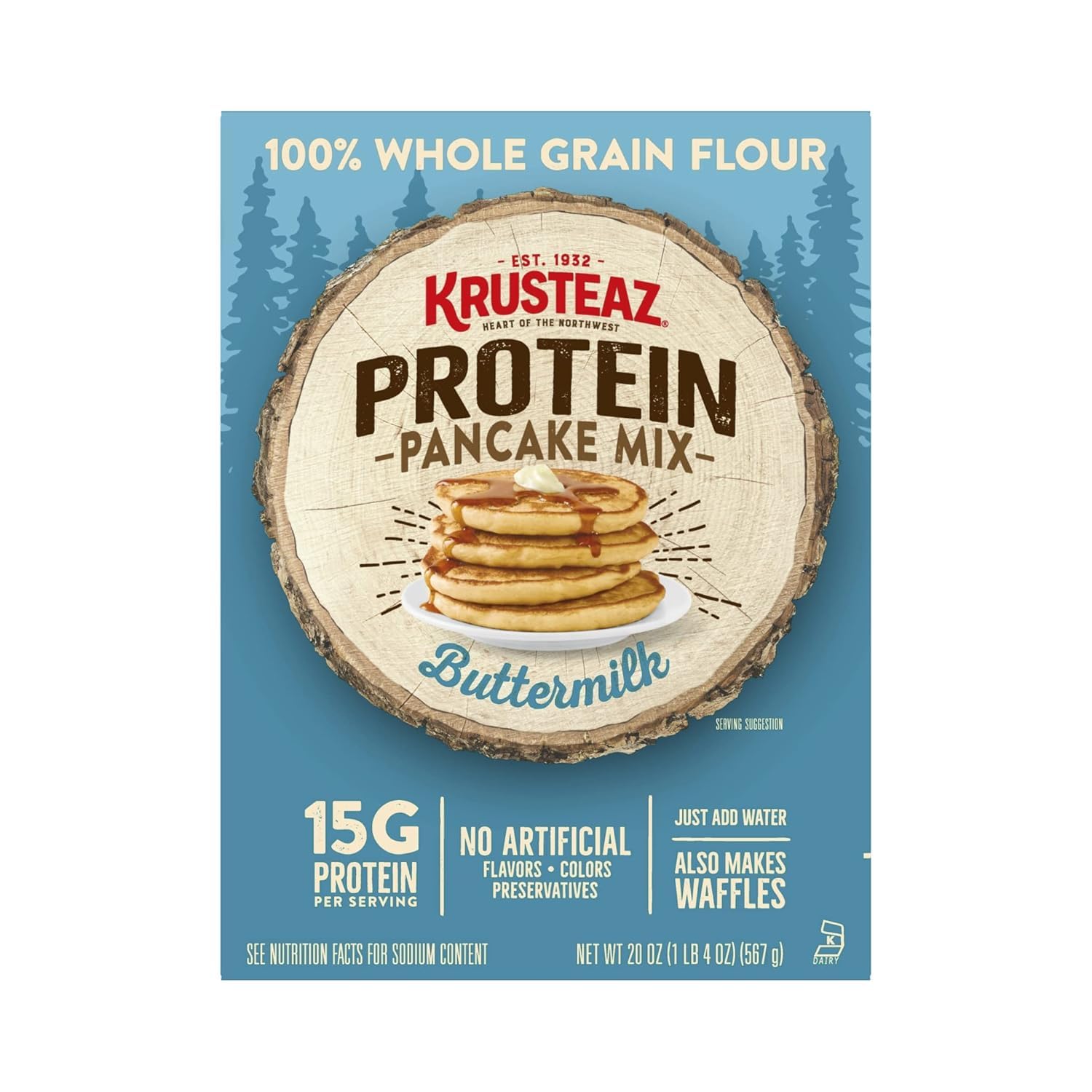 Krusteaz Breakfast Variety Pack - Belgian Waffle Mix (28 Oz) & Buttermilk Protein Pancake Mix (20 oz) - (2 Ea.) (Variety Pack)