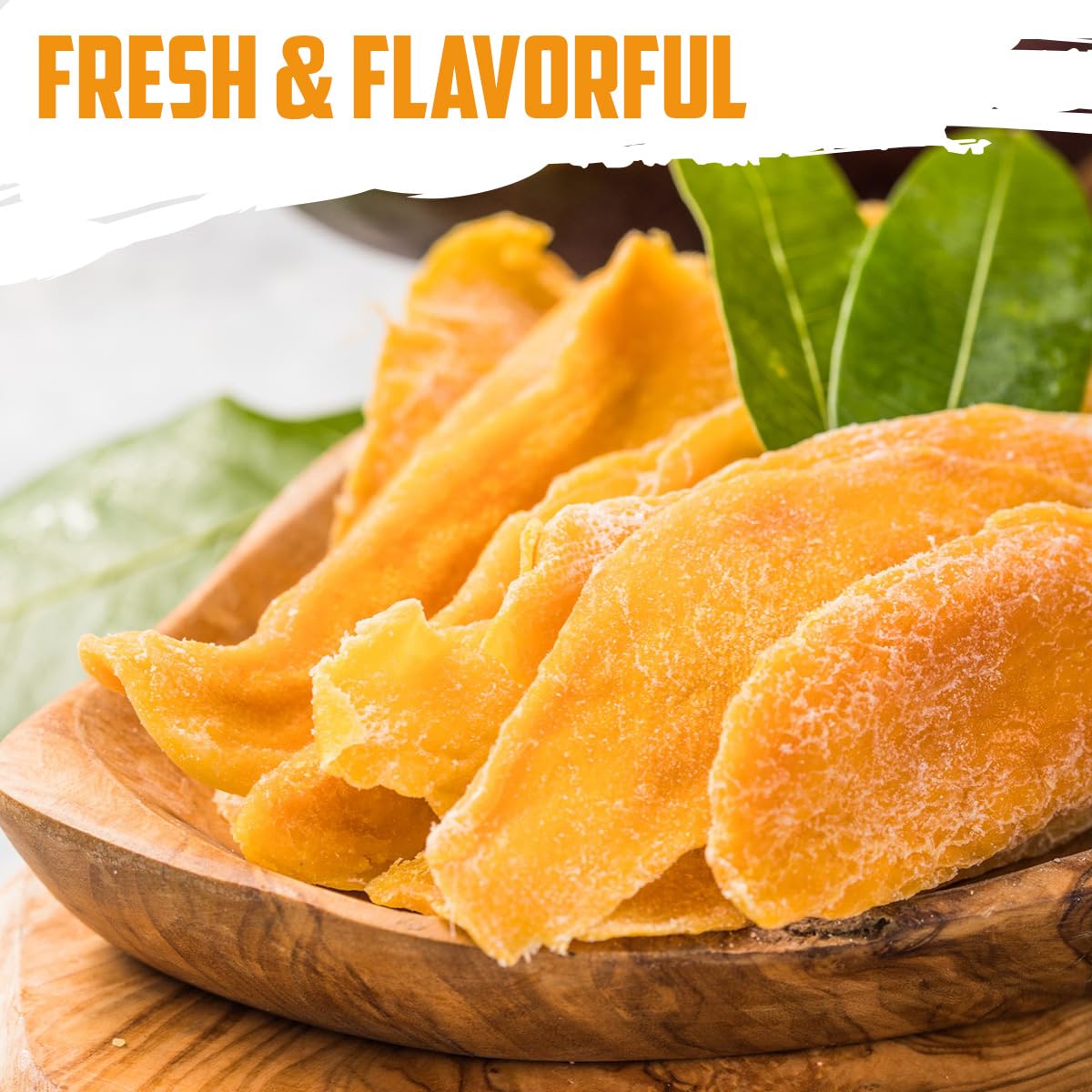 Dried Mango Slices - Soft & Juicy Sweet Dried Mango Slices Healthy Snack Delicious Texture, Chewy Ripened Mangos Dried Fruits with Natural Tangy